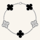 CLOVER | Black/Silver Bracelet Prestige